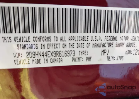 2009 Dodge Grand Caravan Se z USA, uszkodzony, nr VIN 2D8HN44EX9R616973